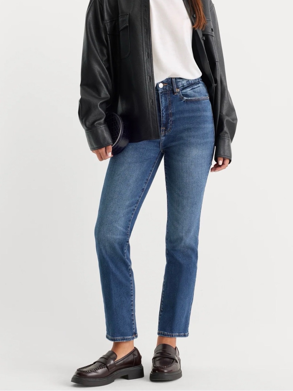 Good American good leg straight jeans